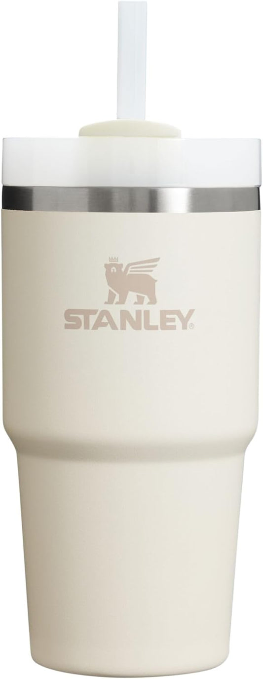Stanley Quencher H2.0 Tumbler with Straw 20 oz | Flowstate 3-Position Lid | Cup Holder Compatible for Travel | Insulated Stainless Steel Cup | BPA-Free | Cream 2.0