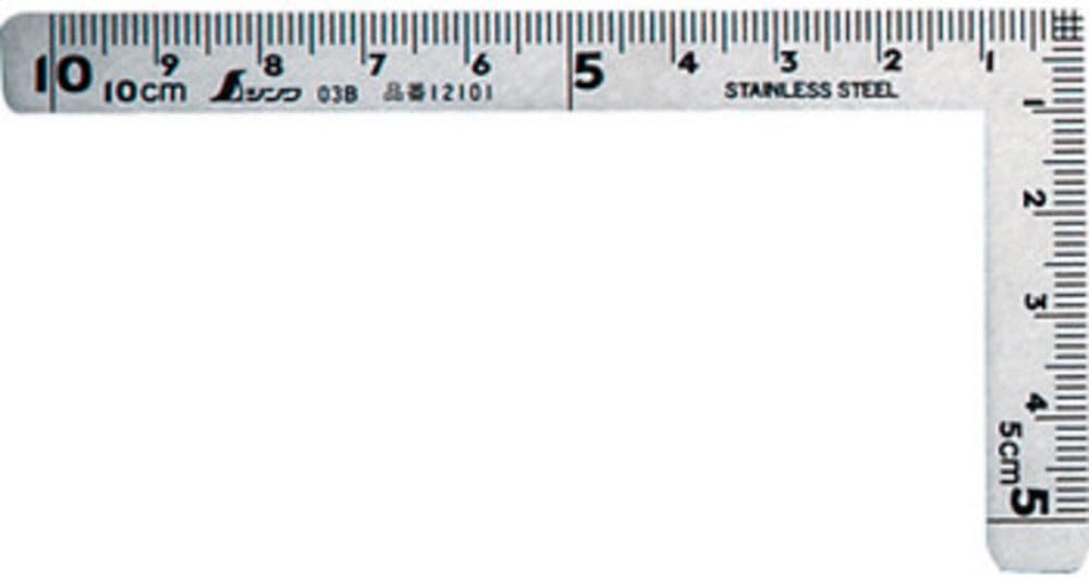 Shinwa Sokutei 12101 Curb Scale, Small, Three-Dimensional Stainless Steel, 3.9 x 2.0 inches (10 x 5 cm), Front and Back Equal