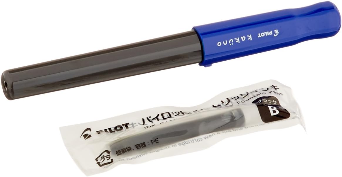 PILOT Kakuno Fountain Pen of Biginners, Medium Nib, Blue Body (FKA-1SR-LM)