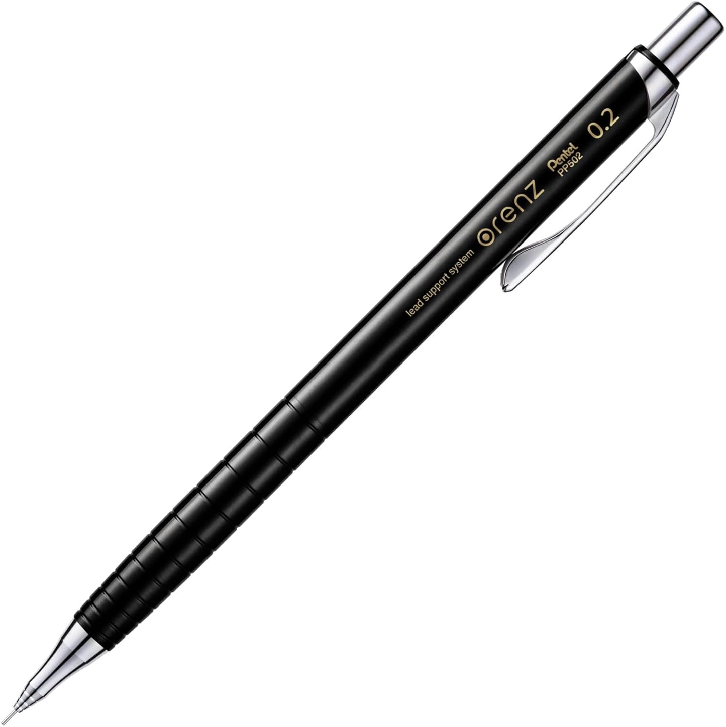 Pentel Mechanical Pencil Orenz 0.2mm, Black Body (XPP502-A)