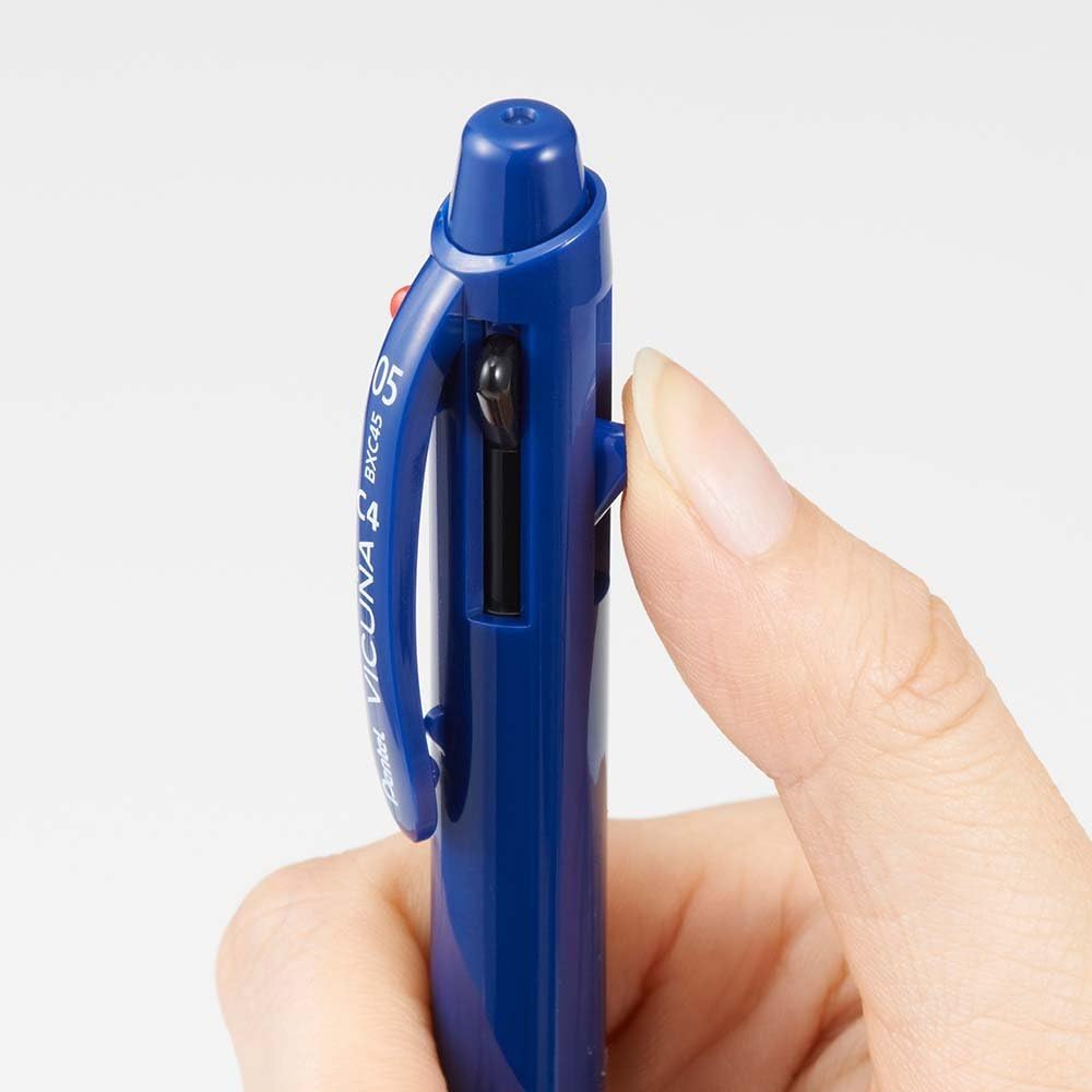 Pentel Ballpoint Pen Vicuna, Extra Fine, Black, Red, Blue, Green, Blue (BXC45C)
