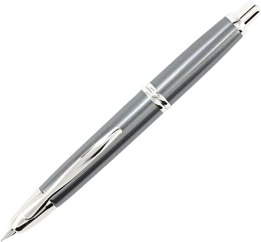PILOT Vanishing Point Collection Refillable & Retractable Fountain Pen, Gun Metal Gray Barrel with Rhodium Accents, Blue Ink, Fine Nib (60433)