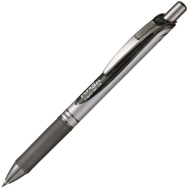 Pentel EnerGel 0.7mm Refillable Retractable Pen – Black | Smooth Ink Flow