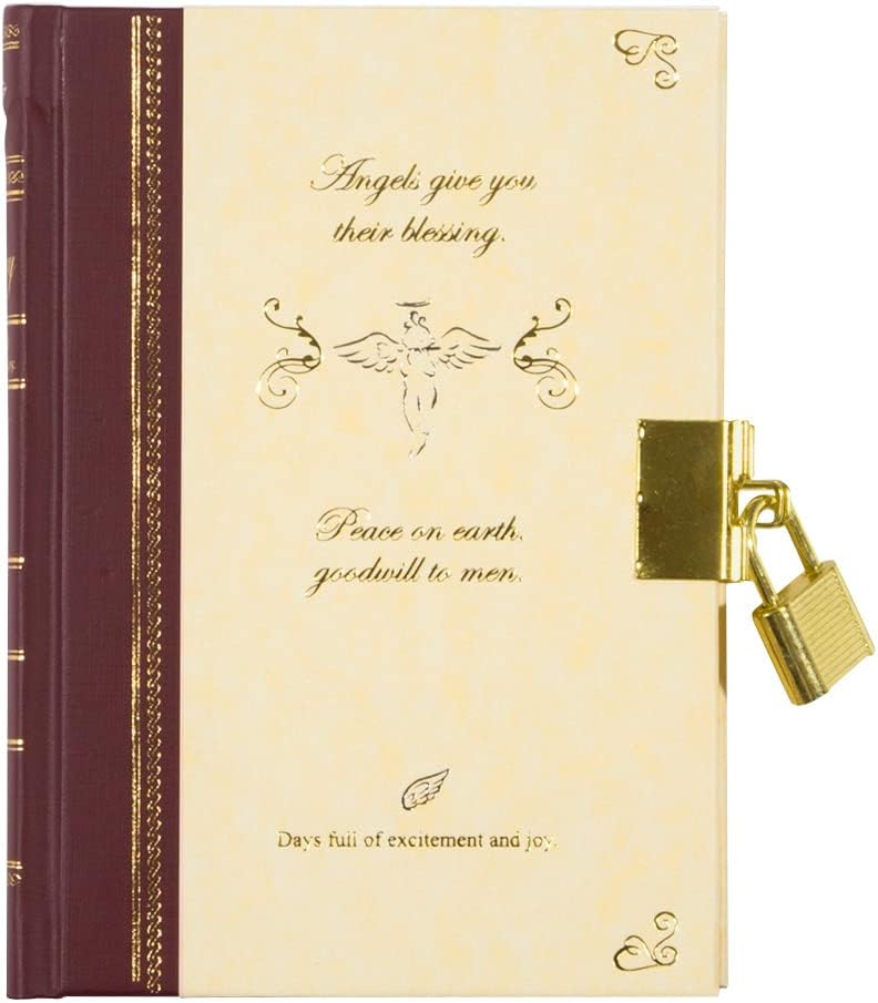 DESIGNPHIL Midori 12370006 Diary with Keys, Angel Pattern