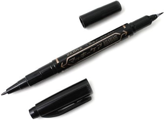 ZEBRA Mackee Care Double-Sided Marker Pen - Extra Fine Point - Black