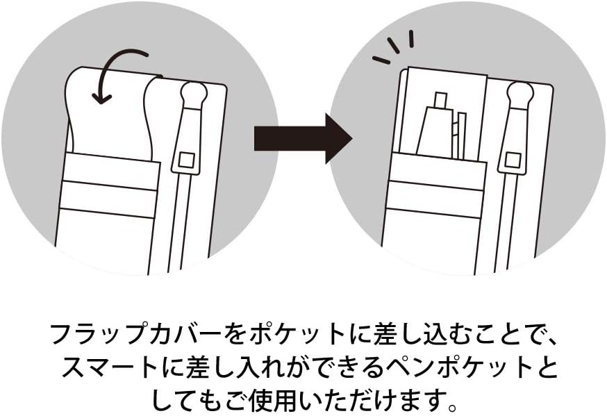 Midori 62323006 Pen Case, Bookband Pen Case, for B6 to A5, Orange
