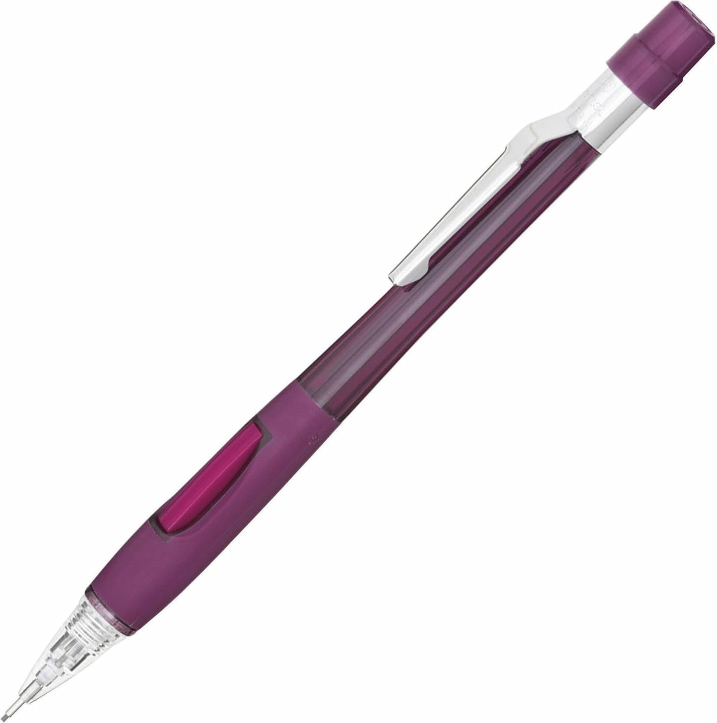 Pentel PD349TB Quicker Clicker Mechanical Pencil 0.9 mm Transparent Burgundy Barrel