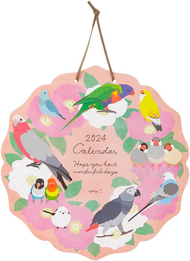 Midori 31283006 2024 Calendar Wall Hanging Die-Cut Tri Pattern