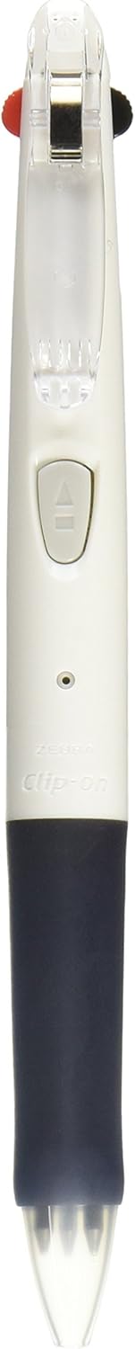 ZEBRA Clip-On G Series 3 Color Ballpoint Multi Pen, 0.7 mm, White Body (B3A3-W)