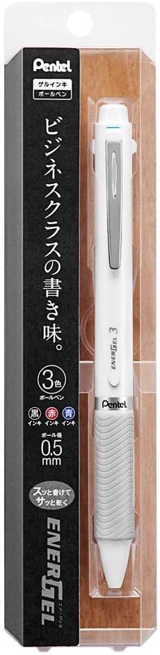 Pentel Multi-Color Gel Ballpoint Pen Energel, Black/Red/Blue (XBLC35W)