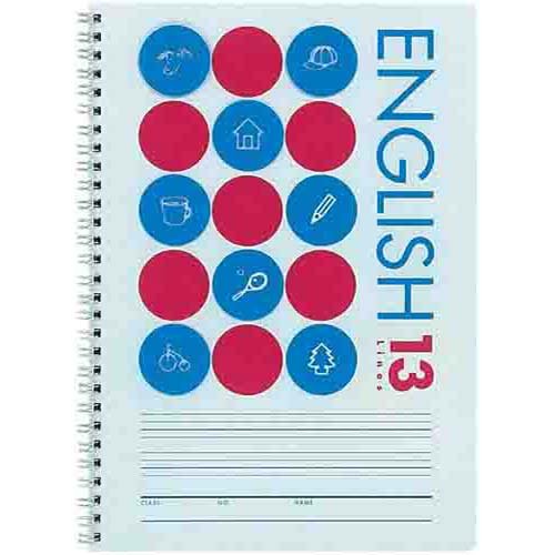 Kokuyo English Study Book Twin Ring Binding 6 #13 Column, a Ruled 36 Sheets x 5
