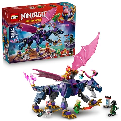 LEGO NINJAGO Rontu The Master Dragon Building Kit 71842 with 4 ninja minifigures and posable dragon figurine