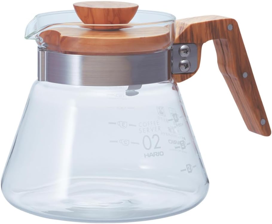 Hario V60 Olive Wood Coffee Server, 600ml
