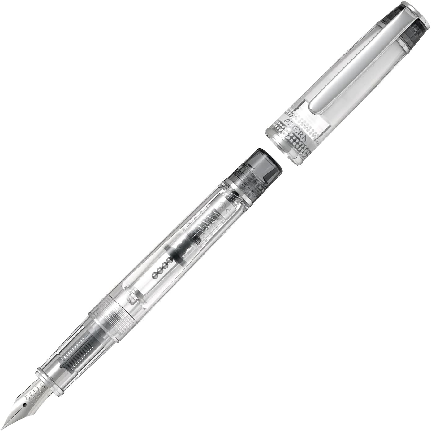 PILOT Prera Iro-Ai Fine-Nib Transparent Black Body Fountain Pen (FPRN-350R-TBF), main image