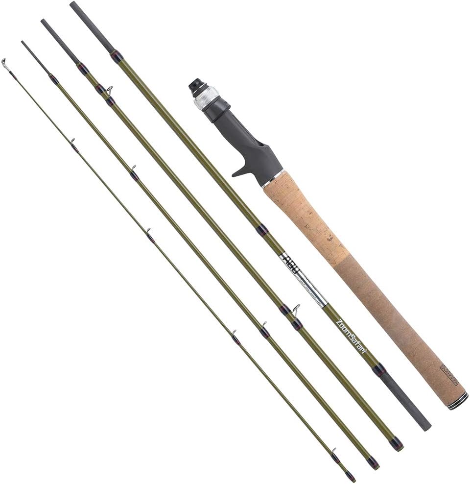 Abu Garcia Zoom Safari Pack Rod Baitcasting 6'6 ft ML Medium Light 5pcs Rose Violet