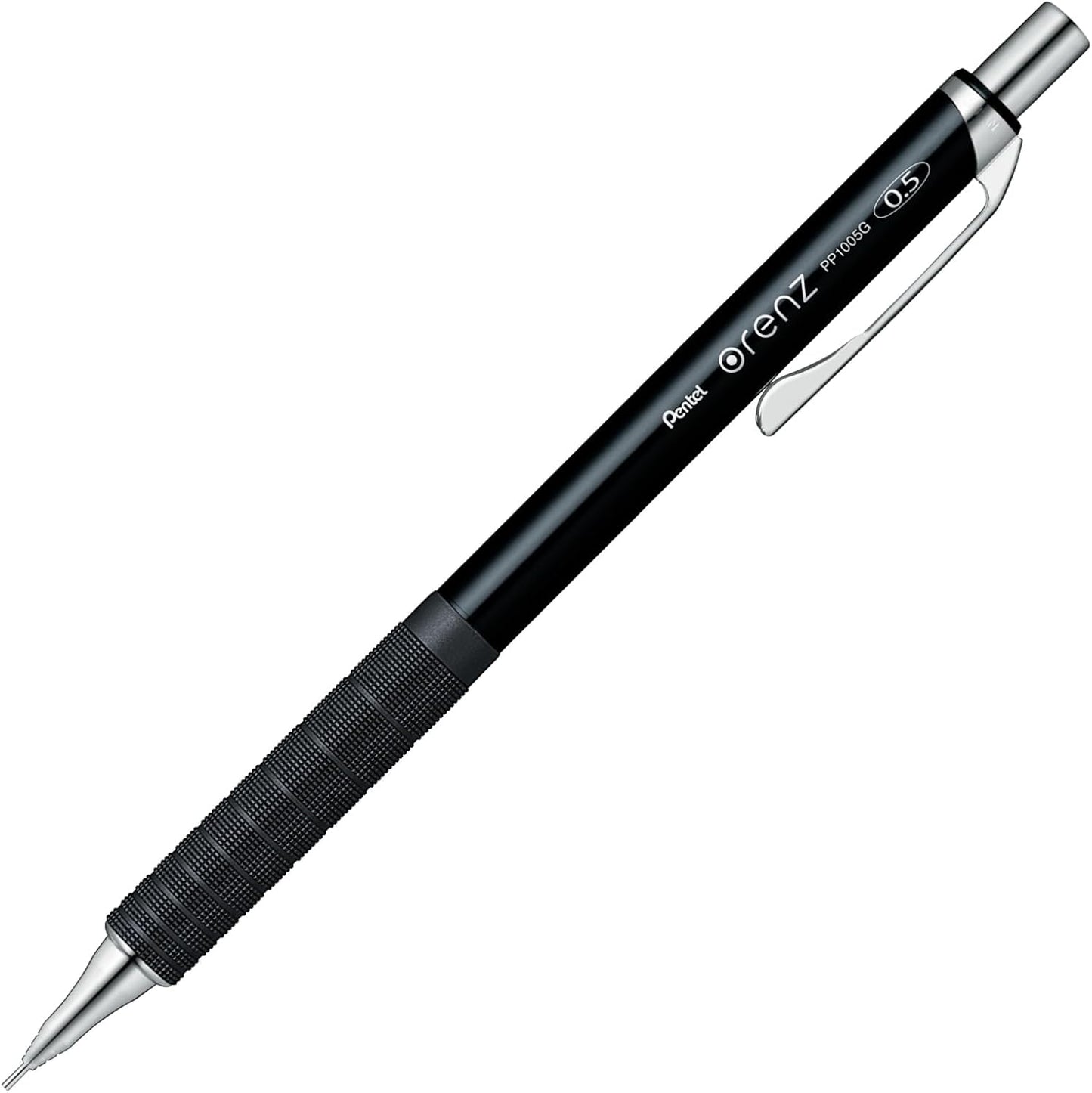Pentel Olens Metal Grip 05 Mechanical Pencil, XPP1005G2-A, Black