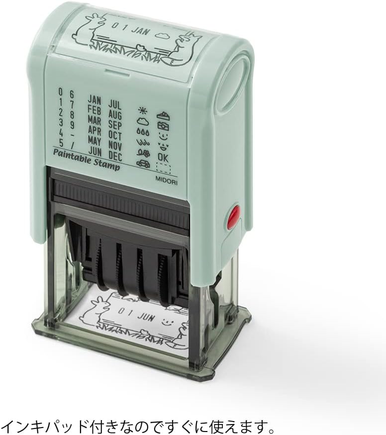 DESIGNPHIL 35453006 Midori Stamp Rotating Stamp Date Forest Animal Pattern