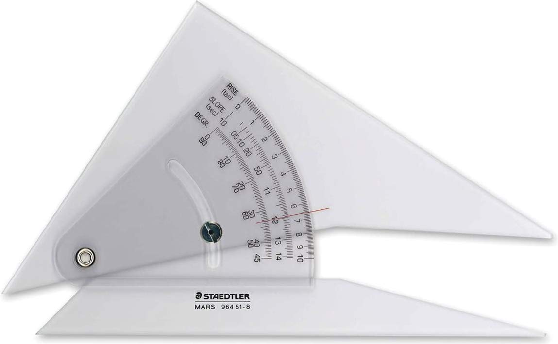 Staedtler Ruler, Slope Ruler, Mars, 7.9 inches (20 cm), 964 51-8