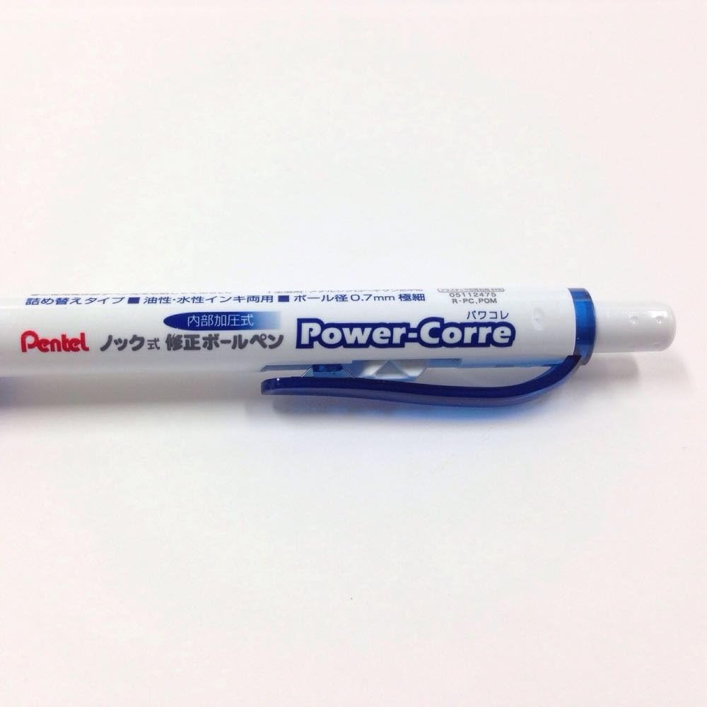 Pentel XZL15-WC Correction Ballpoint Pen, Power Collection, Set of 10, Blue