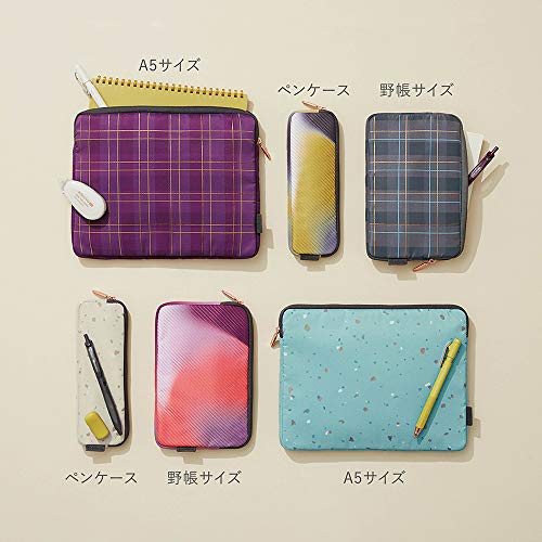 コクヨ フラットポーチ KOKUYO ME A5サイズ グラデ 黄緑 KME-LFPH303YG