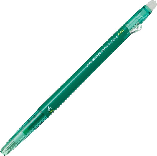 PILOT Frixion Ball Slim 038 Ballpoint Pen, Green (LFBS-18UFG)