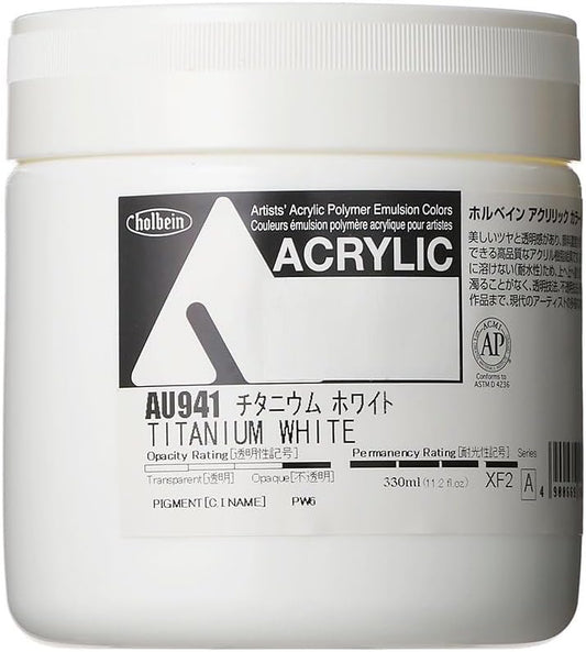 horubein Acrylic Paint Acrylic Color Titanium White au941 330ml