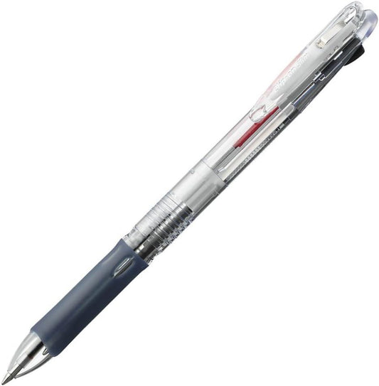ZEBRA 2-color oil-based ballpoint pen clip-on Slim 2C P-B2A5-C transparent
