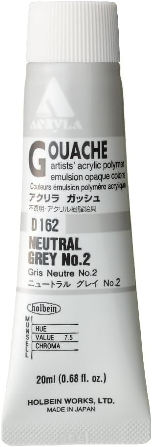 Holbein Acryla Gouache Neutral Gray No.2 (A) 20ml