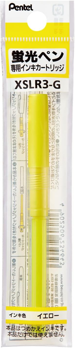 Pentel highlighter dedicated ink cartridge XSLR3-G 10 pcs set yellow