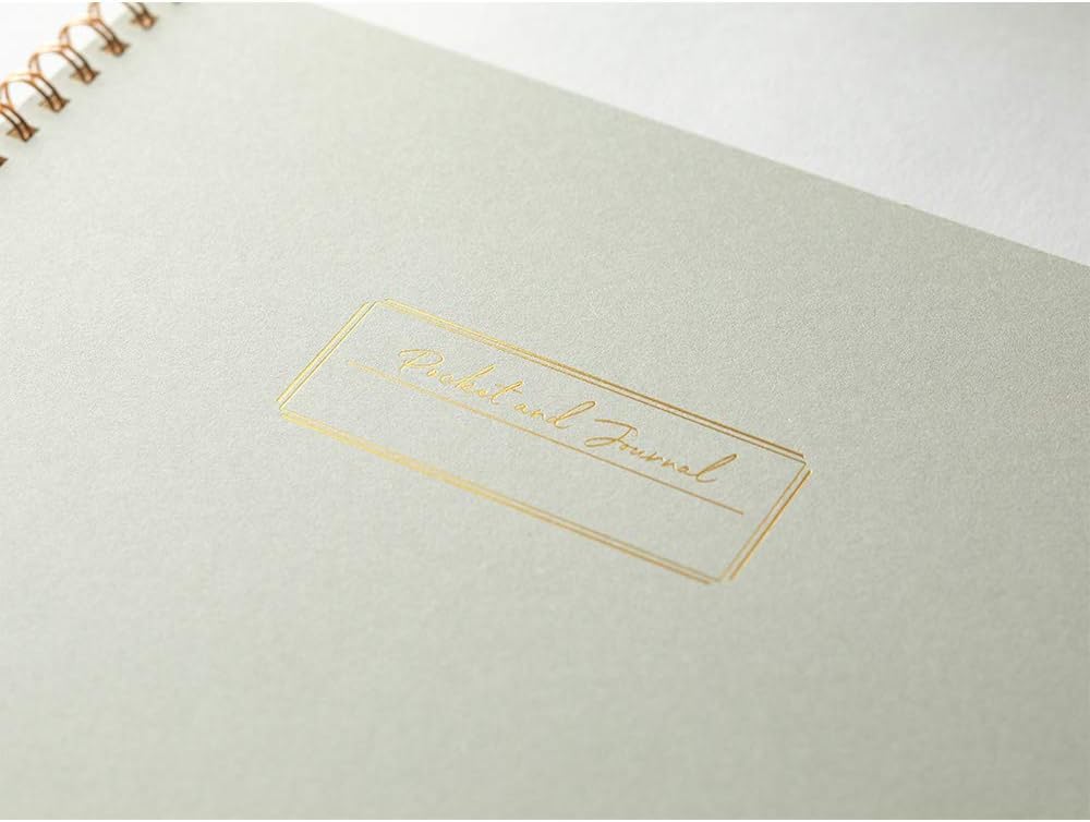 DESIGNPHIL Midori 15260006 Notebook with Pocket, Gray – A5 Japanese Stationery