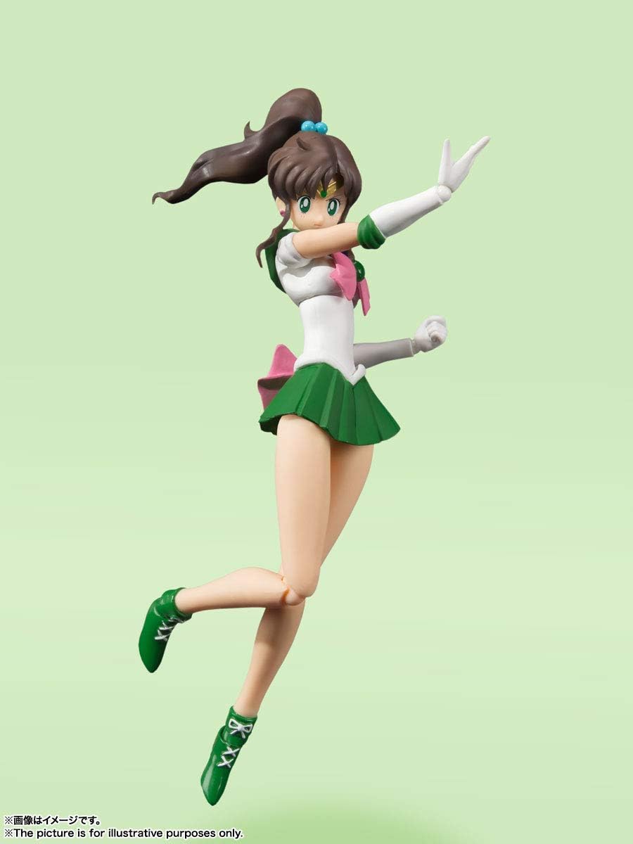 BANDAI Spirits S.H. Figuarts Sailor Moon Sailor Jupiter Animation Color Edition (Resale Version), Approx. 5.9 inches (150 mm), PVC & ABS, Pre-Painted Action Figure