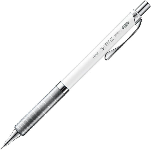 Pentel Mechanical Pencil, Orenz, with Metal Grip, 0.3mm, White (XPP1003G-W)