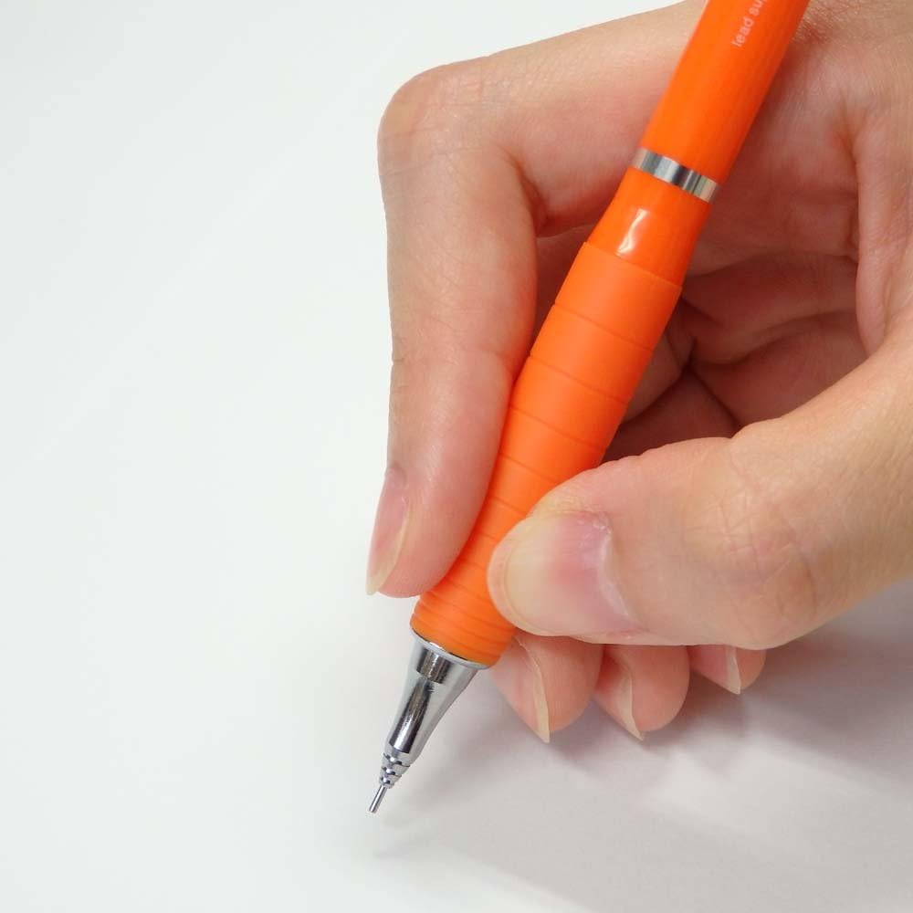 Pentel Mechanical Pencil Orenz with Rubber Grip 0.3mm, Orange Body (XPP603G-F)