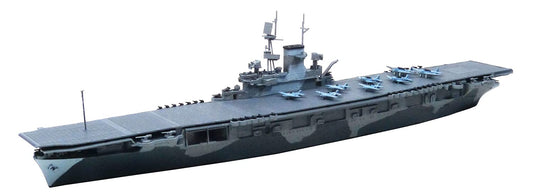 Aoshima 1/700 Water Line No.715 U.S.S Aircraft Carrier WASP Model Kit(Japan Import)