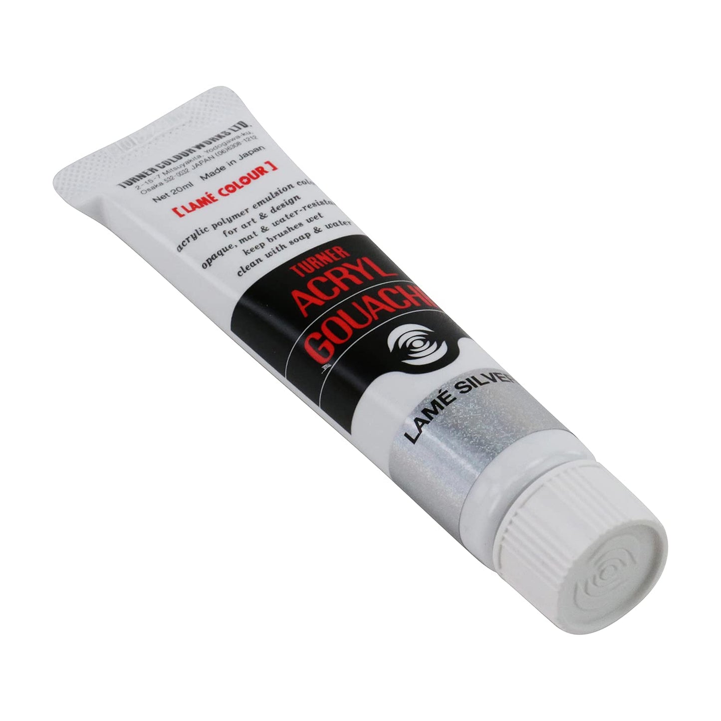Turner Colour Works Acryl Gouache Artist Acrylic Paint - Single 20 ml Tube - Lam̩ Silver