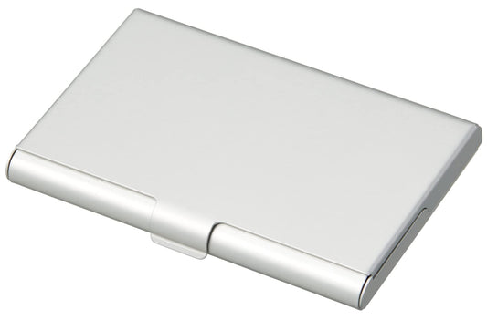 Raymay Fujii CHA1057S Business Card Holder, Aluminum Card Case, Holds 35 Cards, Silver