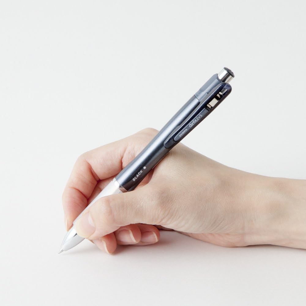 ZEBRA Air Fit 2 + S, 2 Color 0.7mm Ballpoint and 0.5mm Mechanical Pencil, Black Body (P-SA9-BK)