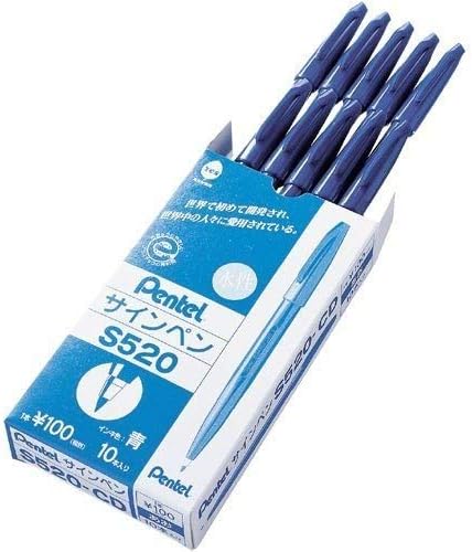 Pentel pen blue 10 pieces