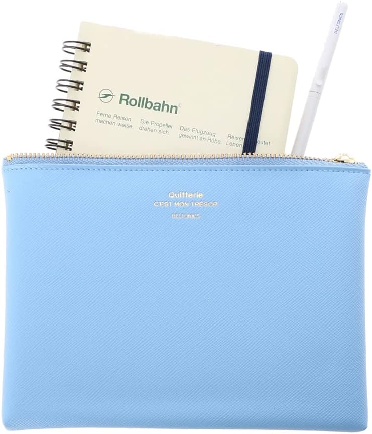 Delfonics Quitterie Pouch: 6.7 in. x 5.1 in. (Beige) / medium