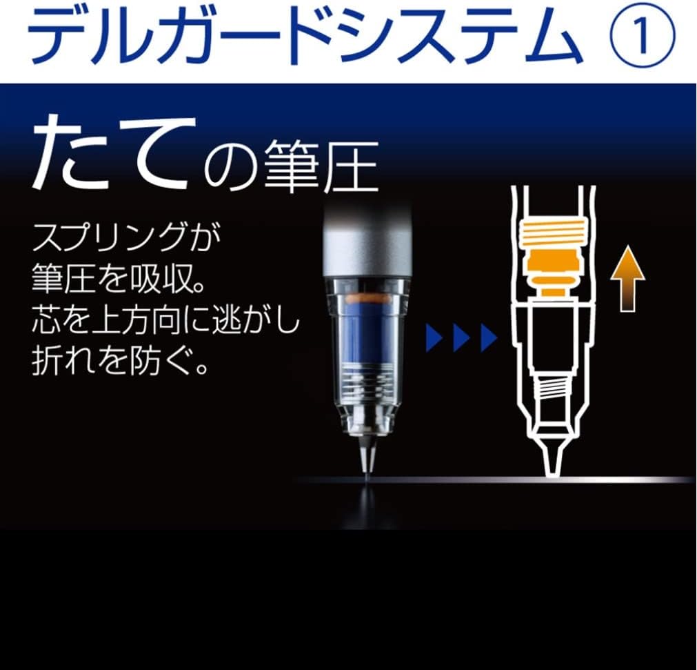 ZEBRA Mechanical Pencil Delguard Type Lx 0.5mm, Black Body (P-MA86-BK)