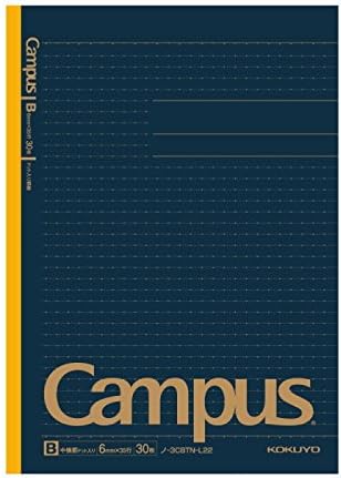 Kokuyo Campus Todai Series Pre-Dotted Notebook, Semi B5 Pre-Dotted-Line 30 Sheets - 60 Pages, Pack of 5 Limited Dark Colors 5 Notebooks (6mm)