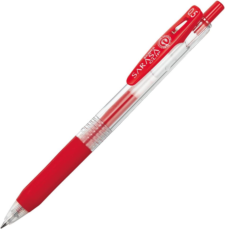 ZEBRA P-JJ15-5A Gel Ballpoint Pen, Sarasa Clip, 0.5, 5 Colors