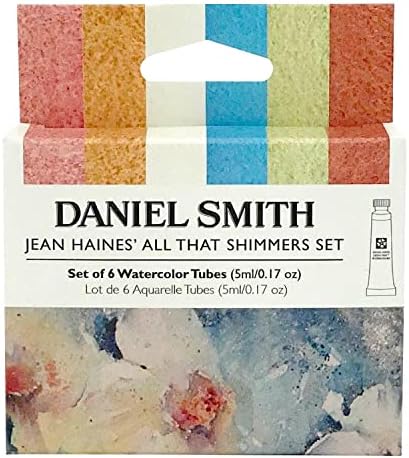 DANIEL SMITH Watercolor, 5ml tubes, Jean Haines All That Shimmers Set 6 Watercolor Tubes (total 6 pieces) 285610375, 0.17 Fl Oz (Pack of 6)