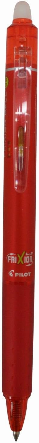 PILOT Frixion Ball Knock 0.5mm Ballpoint Pen, Red (LFBK-23EFR)