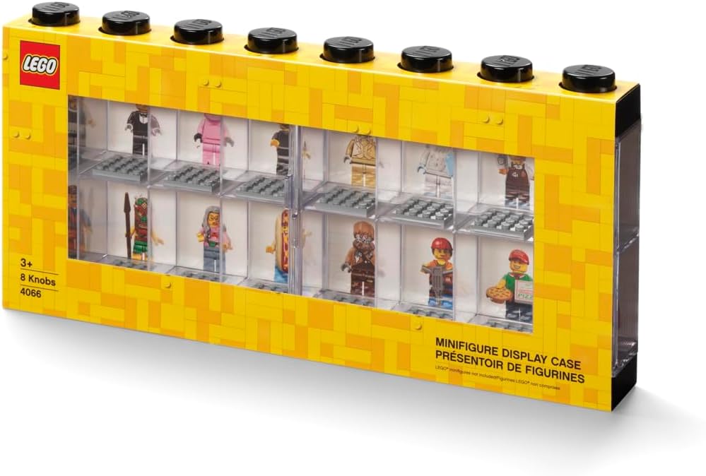 Lego Minifigure Display Case 16 Black, Large