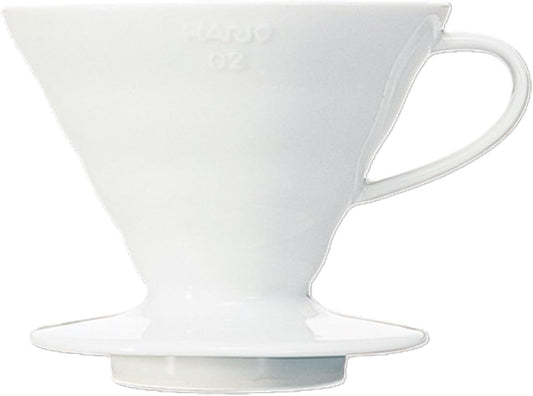 Hario V60 Ceramic Coffee Dripper, Size 02, White