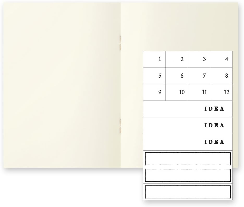 DESIGNPHIL Midori 15206006 Notebook, MD Notebook, Light, Unruled, 3 Books