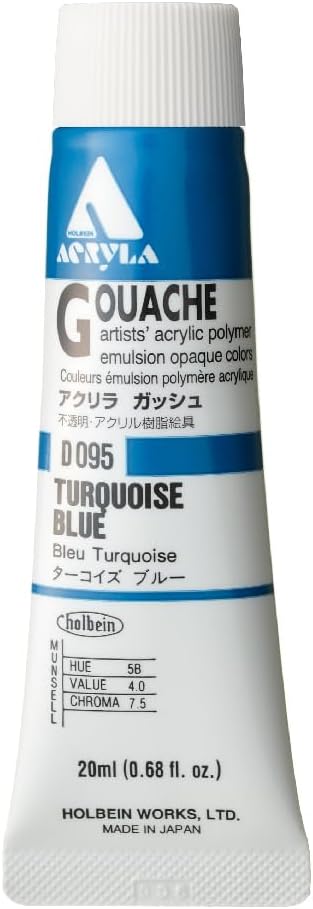 Holbein Acryla Gouache Turquoise Blue (A) 20ml