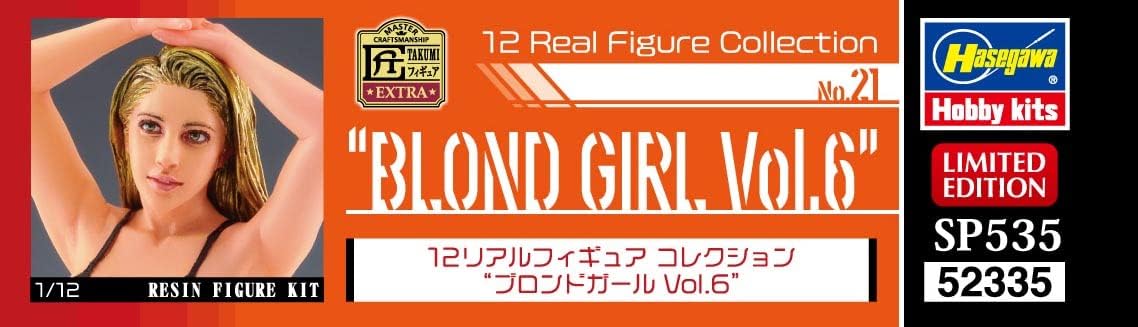 Hasegawa 1/12 Realistic Figure Collection No.21 Blonde Girl Vol. 6 Unpainted Resin Kit SP535