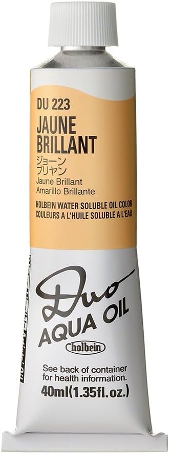 Holbein Duo Watersoluble Oil Colors - Jaune Brilliant - 40ml Tube